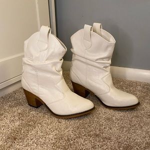 White cowboy boots